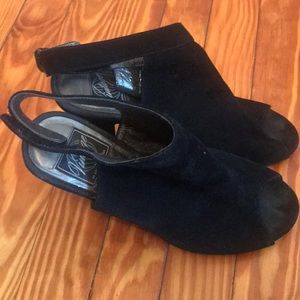 Vintage by Jeffery Campbell peep toe booties